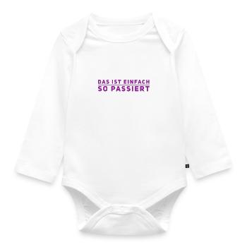 das war nicht mein Plan - Baby Bio-Langarm-Body - Weiß - Vorne