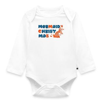 Mermaids Christmas - Organic Longsleeve Baby Bodysuit - white - Front
