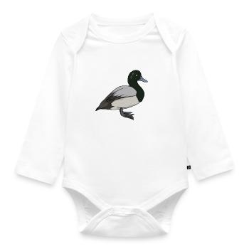 Dessin d’un canard de montagne - Body Bébé bio manches longues - blanc - Devant