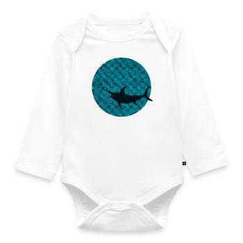 Schwertfisch - Baby Bio-Langarm-Body - Weiß - Vorne