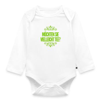 Lust auf Tee? - Baby Bio-Langarm-Body - Weiß - Vorne