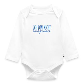keine Lust auf Vorurteile - Baby Bio-Langarm-Body - Weiß - Vorne