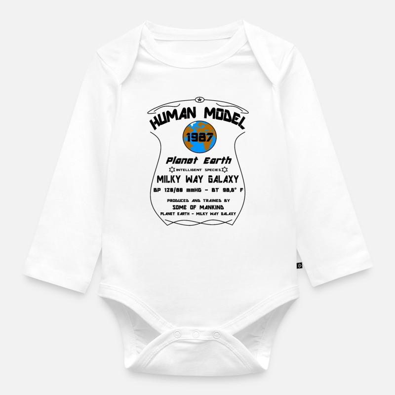 1987 - Baby Bio-Langarm-Body - Weiß