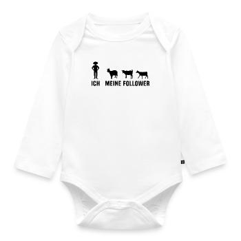 Ich und meine follower ziege ziegen - Baby Bio-Langarm-Body - Weiß - Vorne