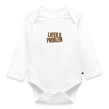 Layer 8 Problem - Organic Longsleeve Baby Bodysuit - white - Front