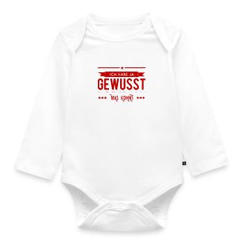 mir war das klar - Baby Bio-Langarm-Body - Weiß - Vorne