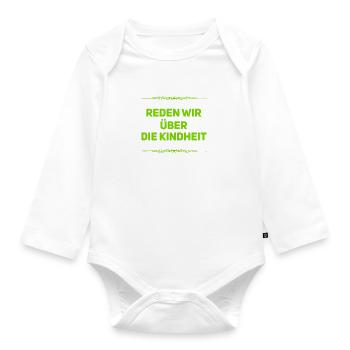 über die Kindheit - Baby Bio-Langarm-Body - Weiß - Vorne