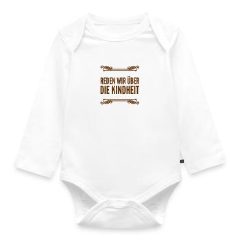 die Kindheit aufarbeiten - Baby Bio-Langarm-Body - Weiß - Vorne