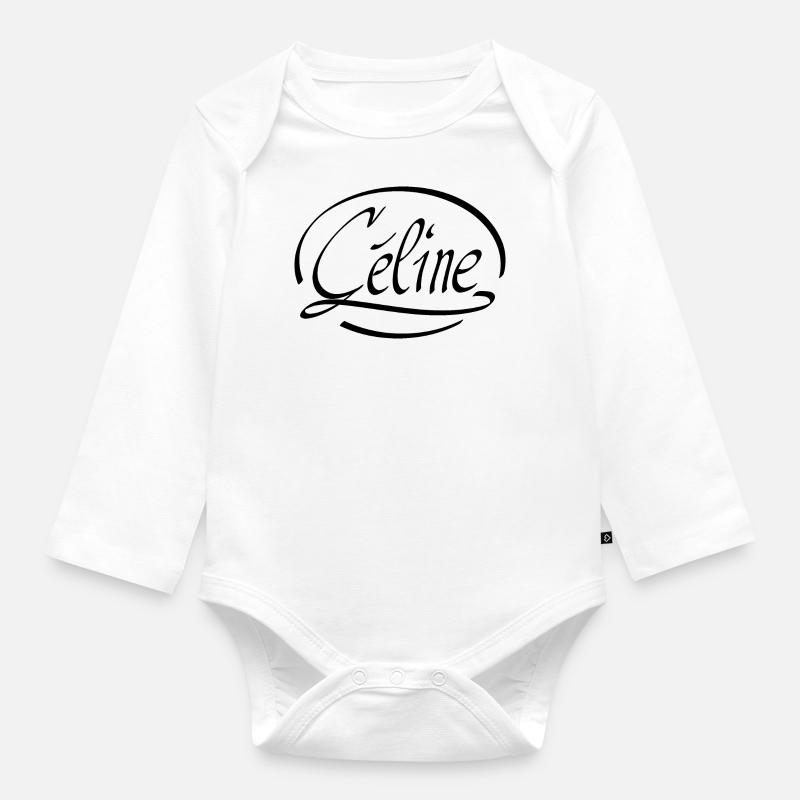 Céline - Body Bébé bio manches longues - blanc