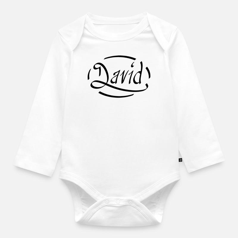 Davide - Body ecologico per neonato a manica lunga - bianco