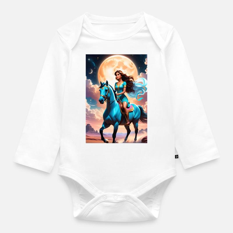 personalisiertes Design-Muttergeschenk - Baby Bio-Langarm-Body - Weiß