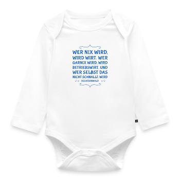 Who Won't Be Anything - Organic Longsleeve Baby Bodysuit - white - Front