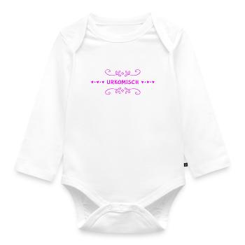 das ist komisch - Baby Bio-Langarm-Body - Weiß - Vorne