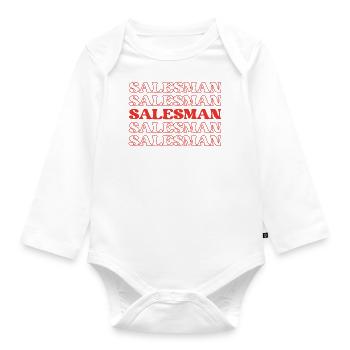 Salesman Salesperson Sales Representative Sales - Organic Longsleeve Baby Bodysuit - white - Front