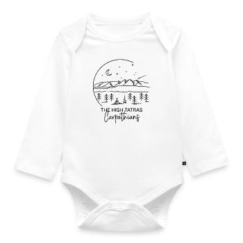 High Carpathians Hiking Bears Camping Souvenirs - Organic Longsleeve Baby Bodysuit - white - Front