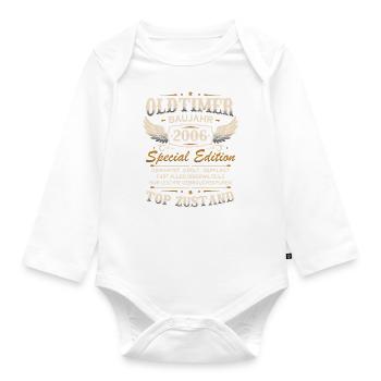 Oldtimer Baujahr 2006 Jahrgang Geburtstag Geschenk - Baby Bio-Langarm-Body - Weiß - Vorne