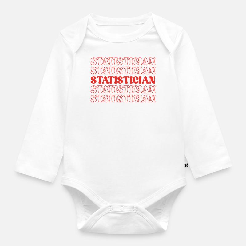 Statisticien Stat Expert Data Analyst Numbers (en anglais seulement) - Body Bébé bio manches longues - blanc