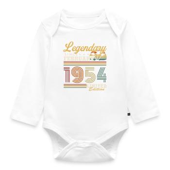 Légendaire depuis Février 1954 Vintage Cadeau - Body Bébé bio manches longues - blanc - Devant