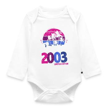2003 Anniversaire Né En 2003 Rétro Millésime - Body Bébé bio manches longues - blanc - Devant