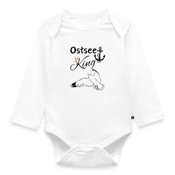 Mar Baltico King-Mar Baltico Re Ancora e Gabbiano - Body ecologico per neonato a manica lunga - bianco - Fronte