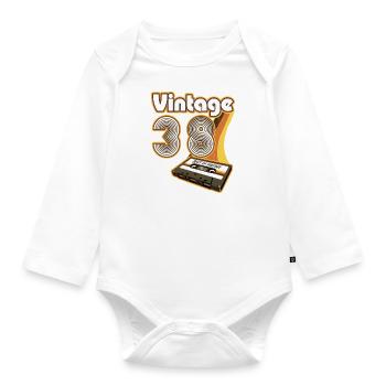 1938 Vintage Birthday Retro Vintage Gift - Organic Longsleeve Baby Bodysuit - white - Front