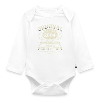 Original 2004 Retro Geburtstag Geschenk - Body Bébé bio manches longues - blanc - Devant