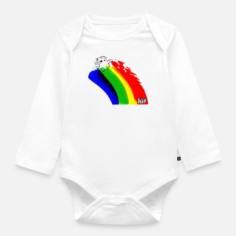 Réfléchissez moins, profitez plus - Body Bébé bio manches longues - blanc