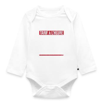 Optiker Stundensatz Geschenkidee Humor - Baby Bio-Langarm-Body - Weiß - Vorne