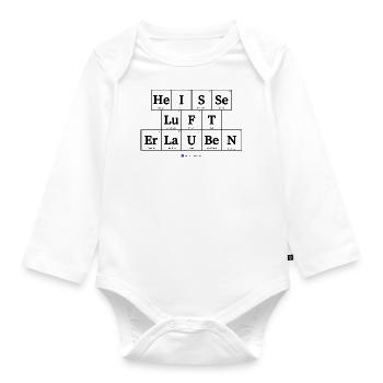 Heisse Luft erlauben (helle Stoffe) - Baby Bio-Langarm-Body - Weiß - Vorne