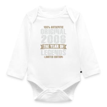 Légende 2006 Cadeau d'anniversaire vintage original - Body Bébé bio manches longues - blanc - Devant