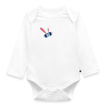 Skihaserl - Skihase - Skiing - Skiing holidays - Organic Longsleeve Baby Bodysuit - white - Front
