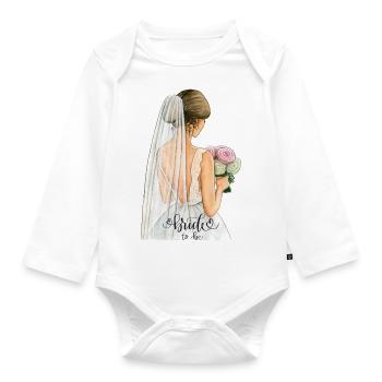 Bride to be - Organic Longsleeve Baby Bodysuit - white - Front