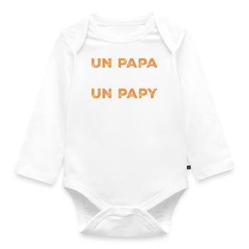 Terrific Dad Always Gives Grandpa Exceptional - Organic Longsleeve Baby Bodysuit - white - Front