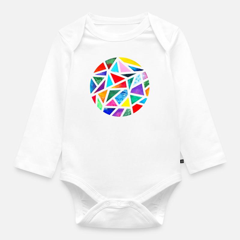 Kaléidoscope - Body Bébé bio manches longues - blanc