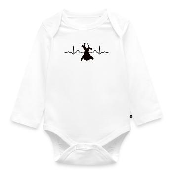 Heartbeat Viennese Waltz Ballroom Dances - Organic Longsleeve Baby Bodysuit - white - Front