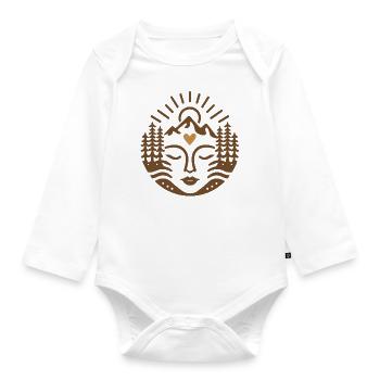 Feiere die Mutter Erde - Baby Bio-Langarm-Body - Weiß - Vorne