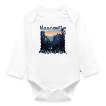 Yosemite Park: Grunge & Natural Wonders - Organic Longsleeve Baby Bodysuit - white - Front