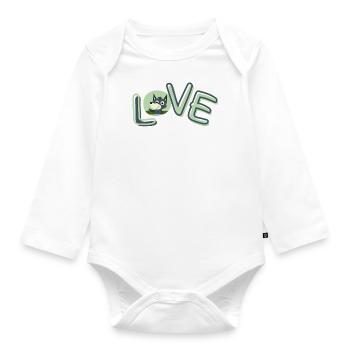 love - Baby Bio-Langarm-Body - Weiß - Vorne