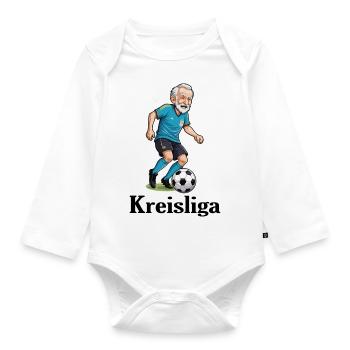 Kreisliga Opa - Baby Bio-Langarm-Body - Weiß - Vorne