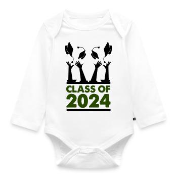Classe de 2024 - Body Bébé bio manches longues - blanc - Devant