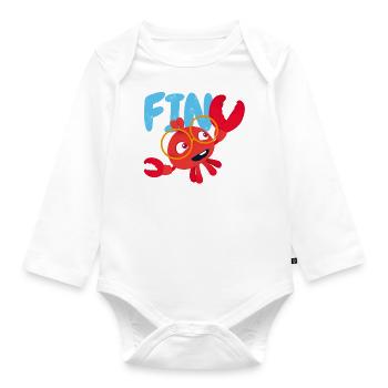 Maari - Abenteuer Am Riff Krabbe Fin - Baby Bio-Langarm-Body - Weiß - Vorne