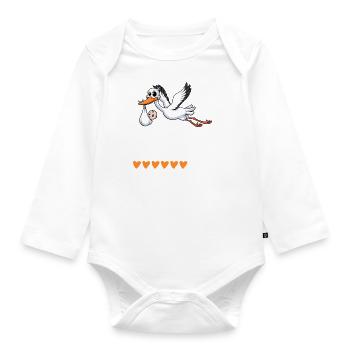 Mama loading - Baby Bio-Langarm-Body - Weiß - Vorne