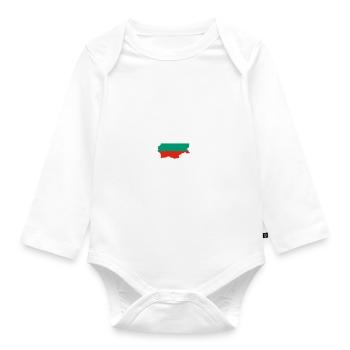 Bulgarian Baby Like a Normal Baby But Cooler - Organic Longsleeve Baby Bodysuit - white - Front