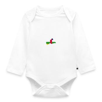 Central African Baby as Normal Baby Cooler - Organic Longsleeve Baby Bodysuit - white - Front