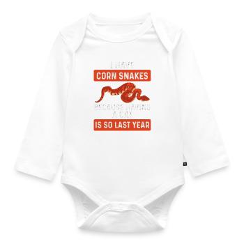 Corn Snake Lover Hide Terrarium Gear Serpents de maïs - Body Bébé bio manches longues - blanc - Devant