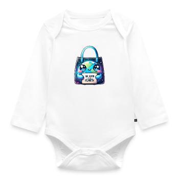 Be Good To The Earth Reusable Tote Bag Earth Day - Organic Longsleeve Baby Bodysuit - white - Front