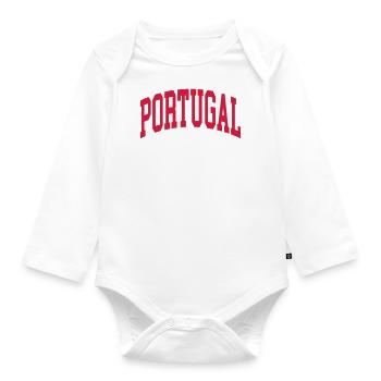 Portugal - Baby Bio-Langarm-Body - Weiß - Vorne