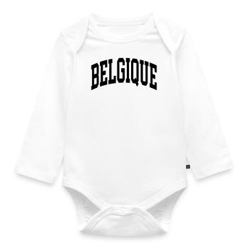 Belgique - Body Bébé bio manches longues - blanc - Devant