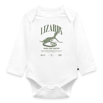 Moniteur d’arbre vert Streetwear gardien de lézard - Body Bébé bio manches longues - blanc - Devant