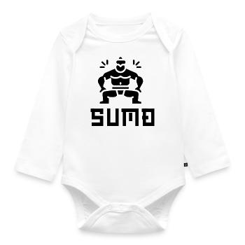 Sumo - Baby Bio-Langarm-Body - Weiß - Vorne